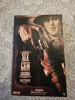 Vintage toy figure 6 gun legend Billy, the kid 12 inch figure. Series 1.