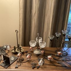 Collection of candle holders 