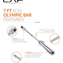 7 Foot Olympic Barbell 44 Lbs