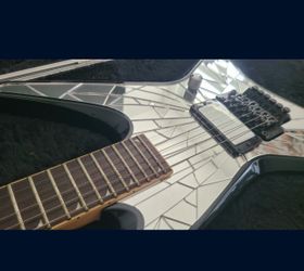 Rare “cracked mirror” Jackson warrior guitar