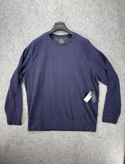 Polo Ralph Lauren Men’s XL Pullover Sweater Navy Blue- Cotton Viscose Blend NWT