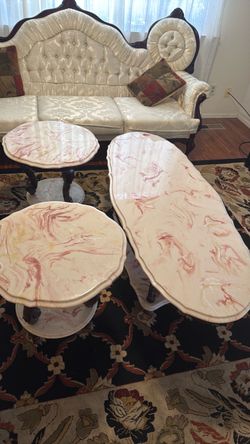Marble set of 3 tables