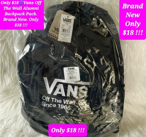 $18🌐Back-Pack Vans Off The Wall Alumni. Brand New. Only $18 !!!