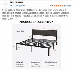 King bed frame
