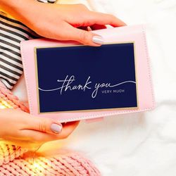 Navy Blue Thank You Cards