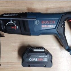 Bosch 18v Cordless Rotary Hammer, SDS Plus With 8.0 Battery