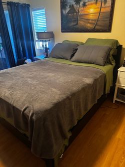 Queen mattress, and frame