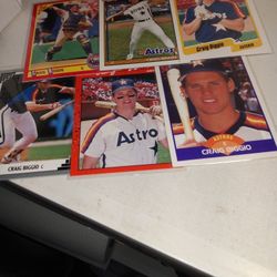 Six Card Lot Craig Biggio Hall Of Famer