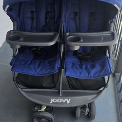 Scooter X2 With Child Tray Joovy Double Stroller 