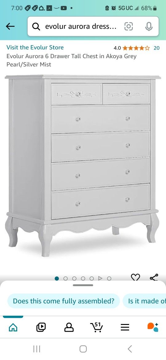 slim fit dress slacks Evolur Aurora 7 Drawer Double Dresser, Akoya Grey Pearl/Silver Mist &   BAJE HOME