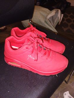 Sketchers Red Tennis Shoes with memory foam