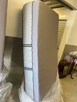Twin Mattresses with Gray Fabric Cover