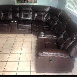 New Power Recliner Sectional Couch Only $50 Down Payment