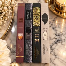 4-Piece Arabic Perfume Set 35ml Each – Khamrah, Musamam, Asad & Marwa