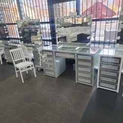 Glass Diamond Vanity