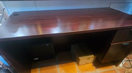 Dark Wood Office Desk