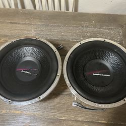 2/Pair Vintage Audiobahn AW1251T Subwoofers Old School Rare-Used-