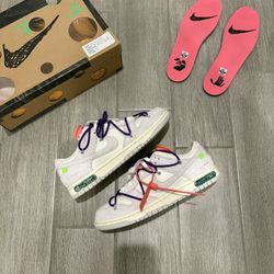 Nike Dunk Low X Off White ‘Lot 15’ Sz 10.5