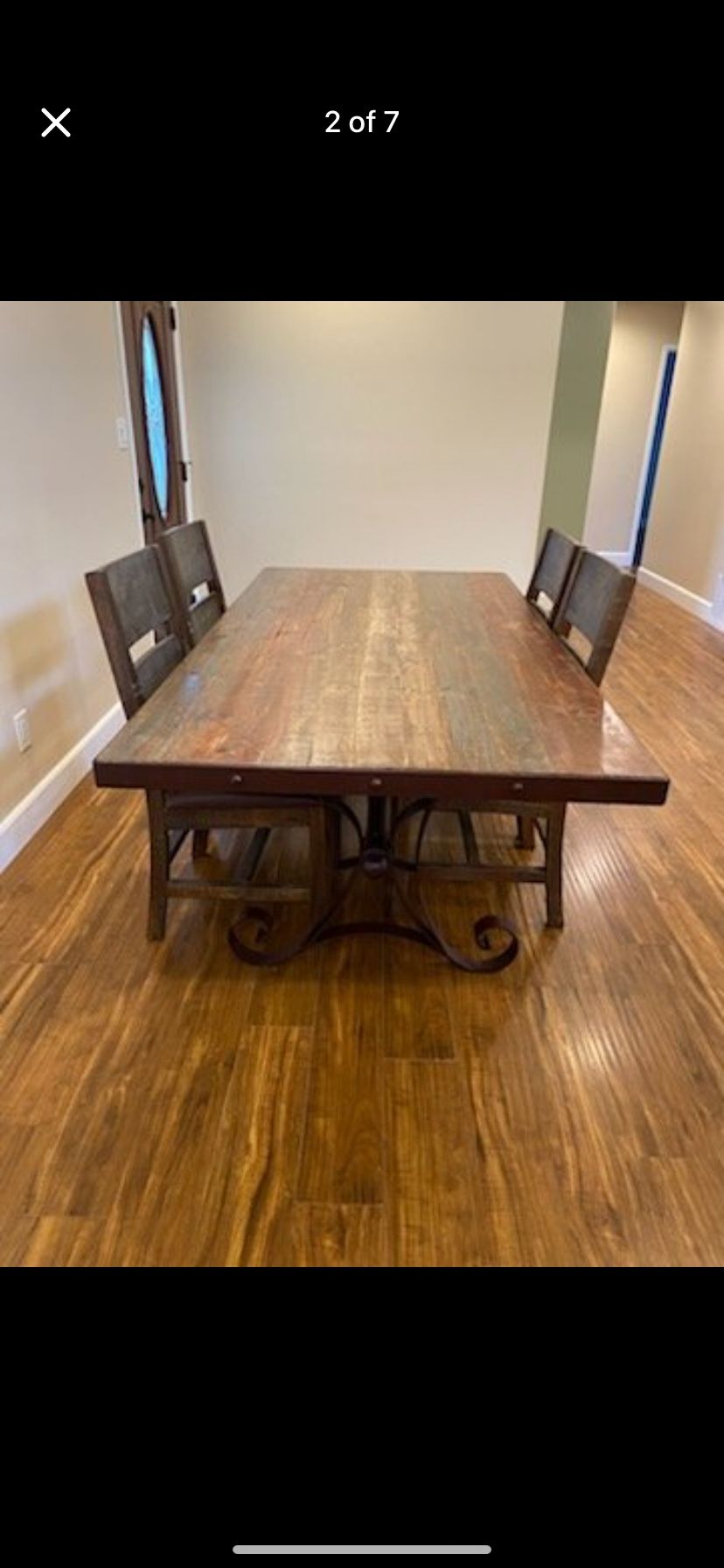 Dining room table and chairs Rustic