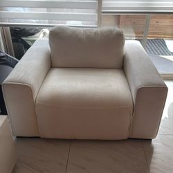 Oversize White Chair