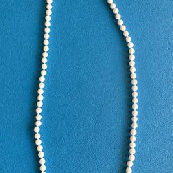 Monet White Beads Costume Necklace