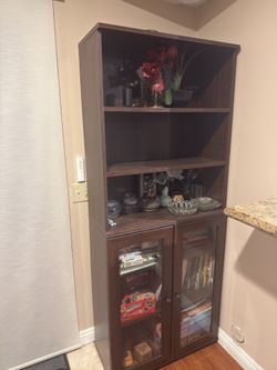 Dark Brown Bookcase Bookshelf Storage