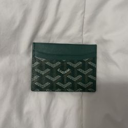 Green Goyard Card Holder Wallet