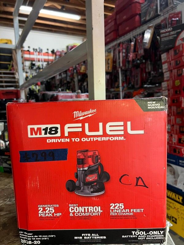 MILWAUKEE M18 ROUTER 1/2" FUEL BRUSHLESS $289