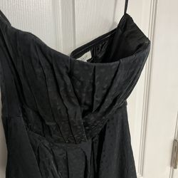 WHBM white house black market women’s size 6 six strapless dress back zipper black dot design 
