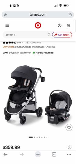 Graco Stroller and Infant Car Seat Travel System