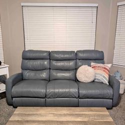 Beautiful Leather Double Recliner Sofa