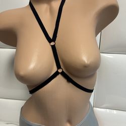 Body Harness- Sexy Elastic Lingerie Bra-Halloween Dance Rave Punk-$10 New-Nuevos