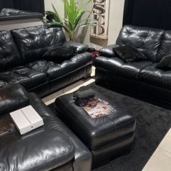 Leather Couch Set 