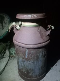 Local Antique large steel milk jug