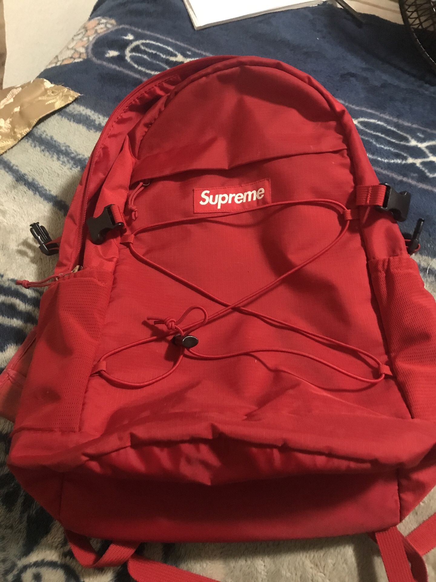 Red supreme backpack 🎒