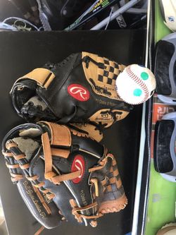 Baseball gloves for righty- 12" approx