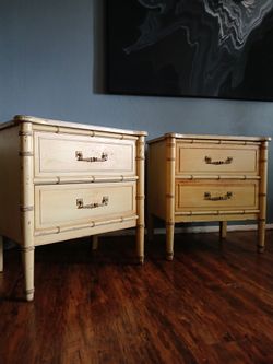 Faux Bamboo nightstands
