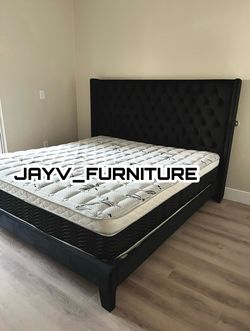 New King Bed Frame With MATRESS