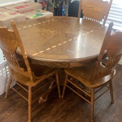 Brown Hardwood Kitchen Table