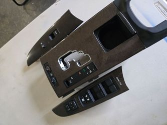 2006-2013 lexus is 250/350 center console/front door switches and trim (dark gray birds-eye maple)