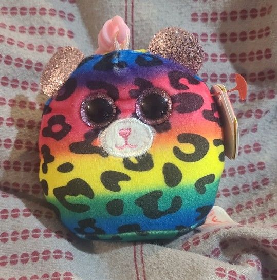ty Dotty multicolor leopard,
Squishy Beanie.