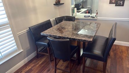 Six piece dinette set high top