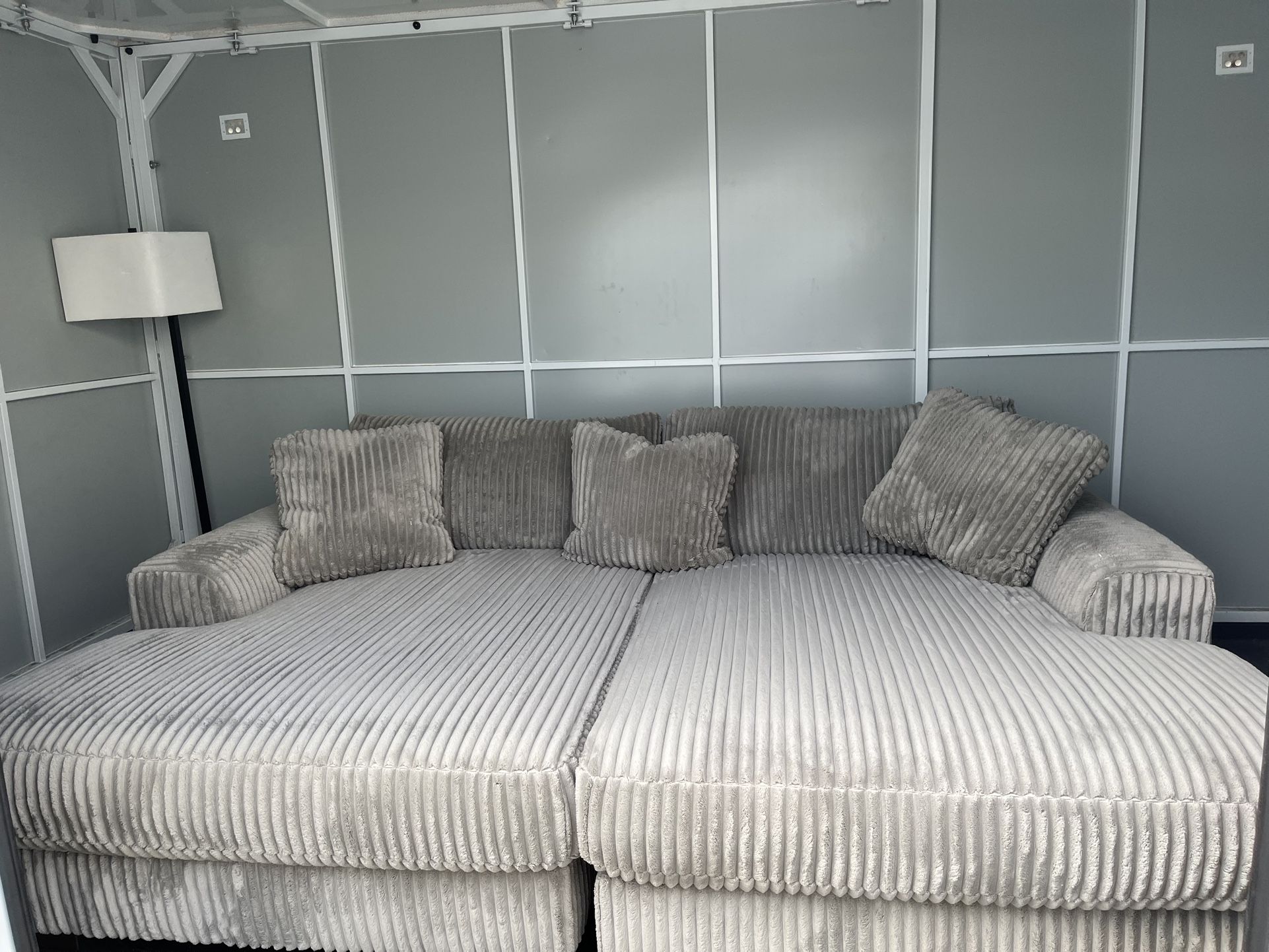 (+Delivery Opt.) Incredible Corduroy 2-Piece Couch/Sectional!