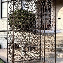 Handmade Iron 138 Bottle Ornate Wine Cage