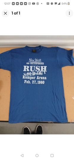 Vintage Rush 1980 concert shirt