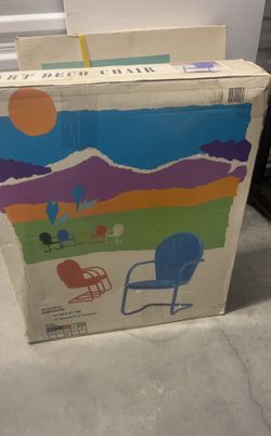 Art deco chair, 60 70s sealed Blue