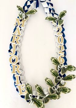 Graduation ribbon lei or sash