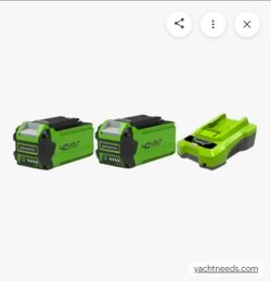 2  40v batteries with charger