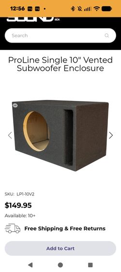 New 10 inch ported boxs