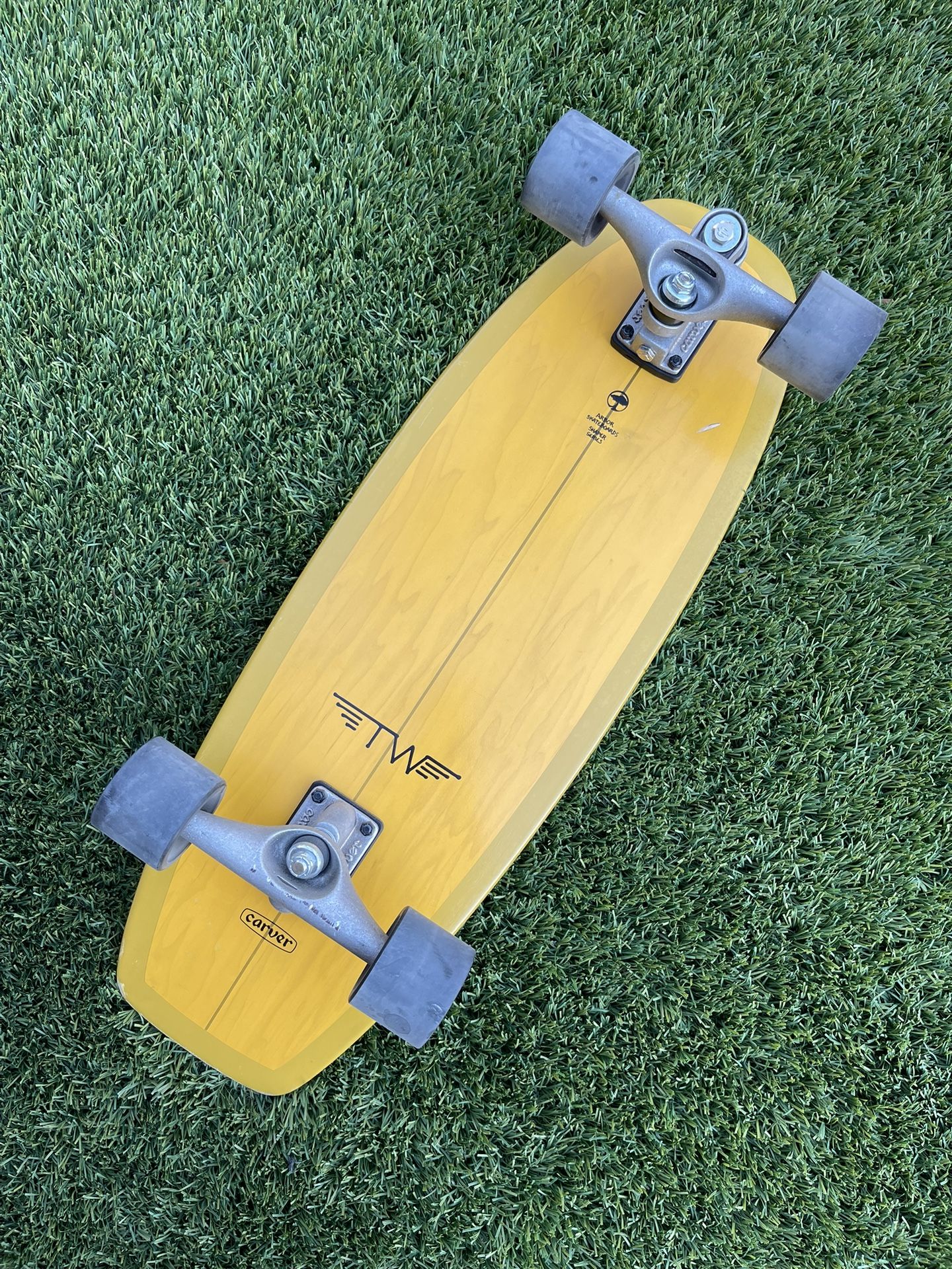 ARBOR COLLECTIVE SURF SKATE TYLER WARREN SHAPER SURF SKATEBOARD LONGBOARD WITH CARVER TRUCKS